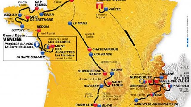 Le parcours du Tour de France 2011  