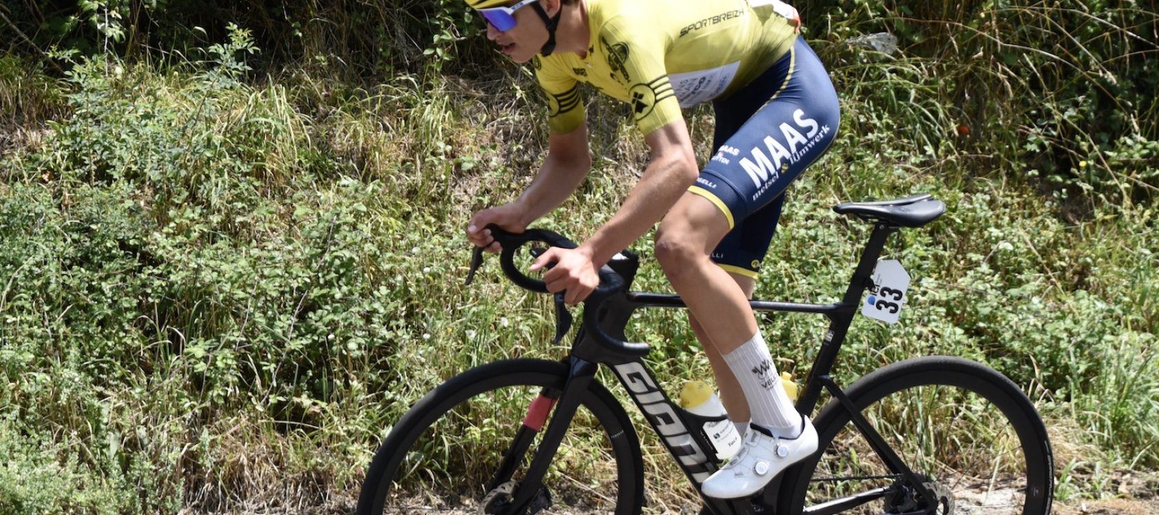 La Sportbreizh U19 UCI 2026. Jop Van Den Biggelaar, le jaune lui va si bien