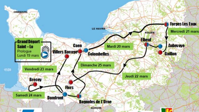 Le parcours du Tour de Normandie boucl