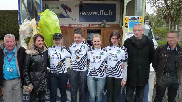 Championnat de Bretagne Dames  Sougal (35) : Cordon, Vinsot, Le Net et Laurance