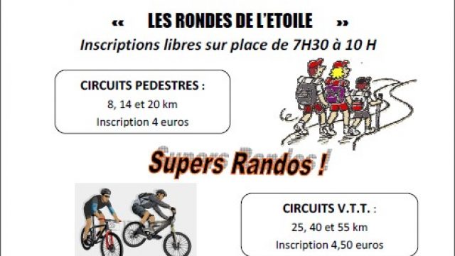 Les Rondes de l'Etoile : rendez-vous le 24 mai  Marsac (44)