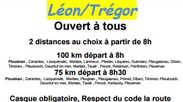Rando Cyclo  Plounan (29): le 15 mai 