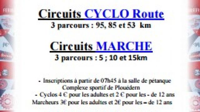 Ploudern (29) : rando Cyclos , c'est le 05 mars 2017