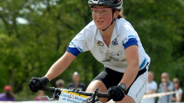 Championnat d'Europe VTT Espoirs Dames. Julie Bresset 3me 