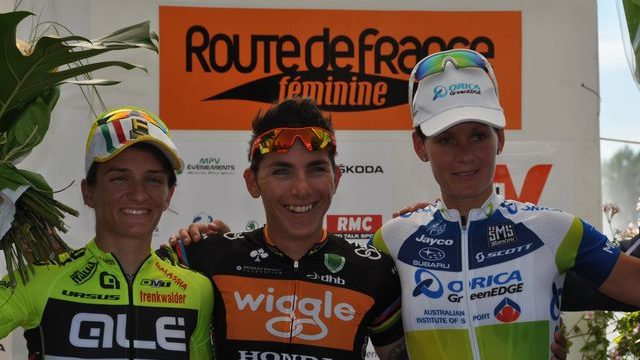 Route de France Fminine # 1 : Bronzini au sprint / Ferrand-Prvot 6me 