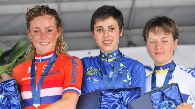 Europe Route / CLM Juniors Dames : Eraud titre / Vinsot 18e 