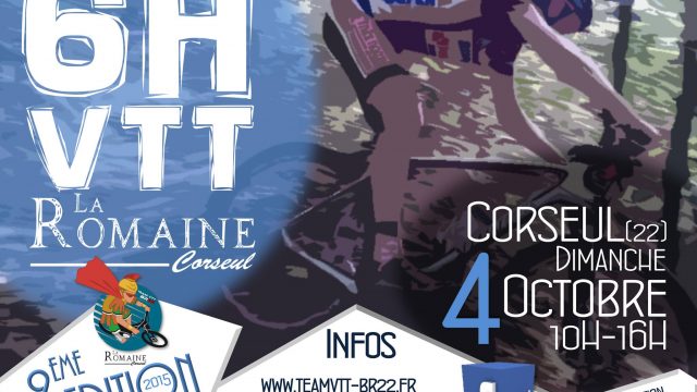 6 heures VTT –La Romaine  Courseul (22) : le 4 Octobre