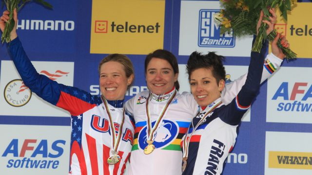 Championnat du Monde cyclo-cross Dames : Vos rcidive / Chainel 3e 