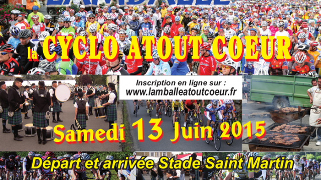 La cyclo Atout Coeur  Lamballe: le 13 juin 
