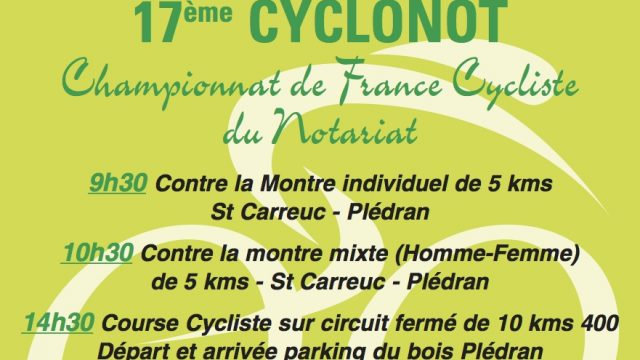 Cyclonot  Pldran (22) ce samedi