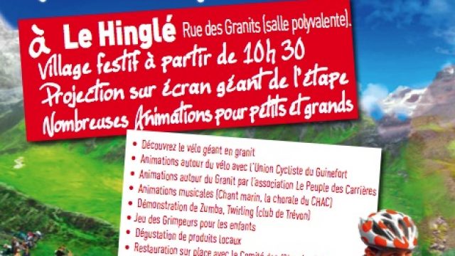 Le Hingl fte le passage du Tour de France