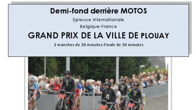 Runion piste et demi-fond  Plouay vendredi : les engags