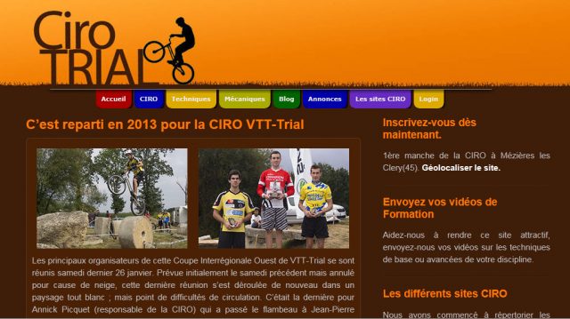 CIRO VTT- Trial : maintenant le site internet !