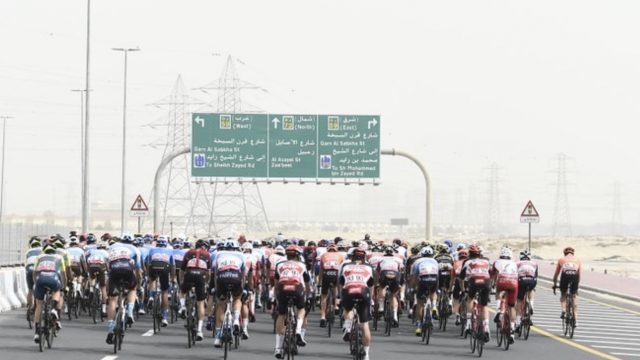 Le corona virus sur l'UAE Tour 2020 