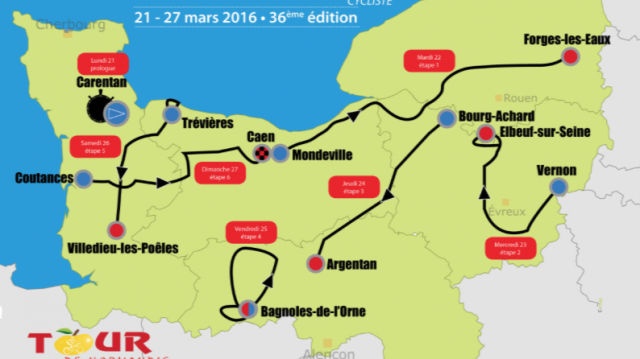 36e Tour de Normandie : un trac 2016 innovant