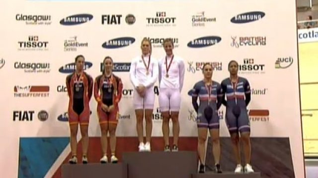 Coupe du Monde Piste # 2  Glasgow (Ecosse) : Clair et Montauban en bronze 