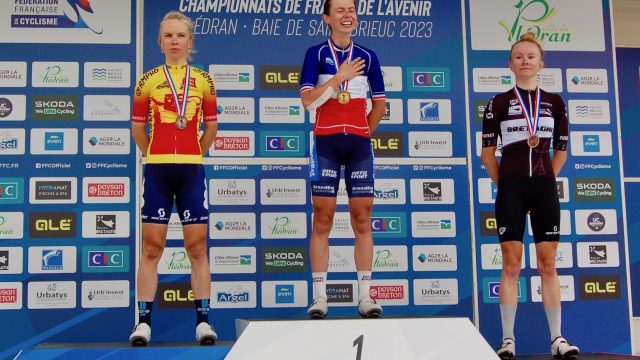 Championnats de l’Avenir  Pldran  U 23 Femmes : le maillot pour Ocane Mah, nouveau podium pour Mava Squiban.