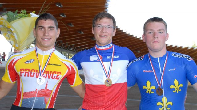 Aubernon en tricolore dans le Keirin Junior