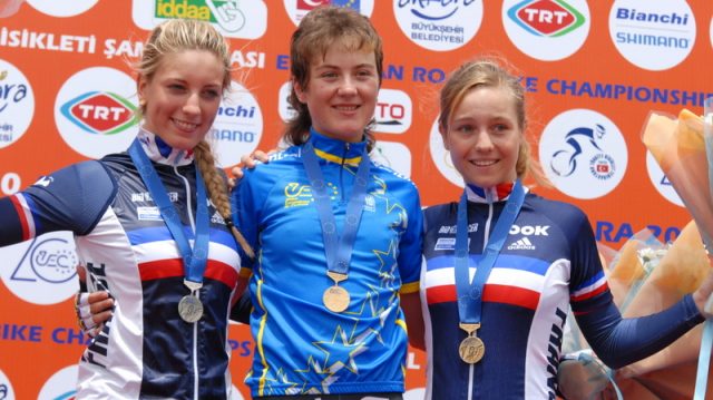 CLM Juniors Dames: Ferrand Prevot et Muffat sur le podium !