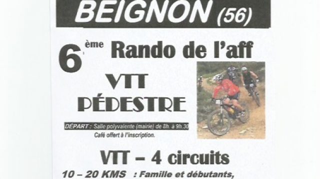 1re Rando de l'AFF le 13 Novembre  Beignon (56)