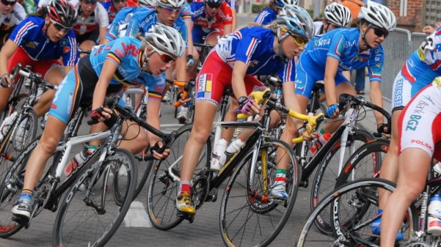 L'quipe de France Juniors Dames sur le Omloop Van Borsele (Pays-Bas) 