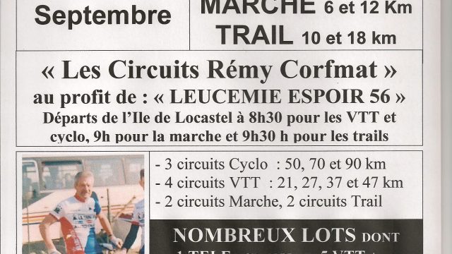 Circuits Rmy Corfmat- Leucmie Espoir le 4 septembre  