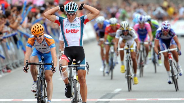 Tour d'Espagne # 19 : Gilbert s'impose, Pozzato grapille 