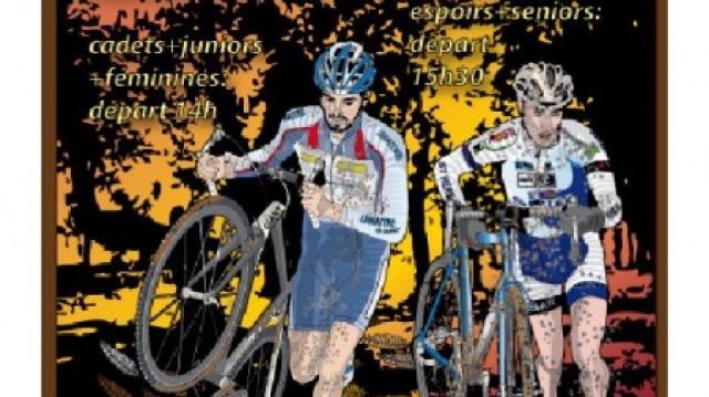 Cyclo-Cross du "Bois Jo"  Saint-Herblain (44) : Durand, Rival, Ferasse et Briard