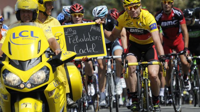 Cadel Evans de l’quipe BMC Racing Team entre dans l’histoire du Tour de France