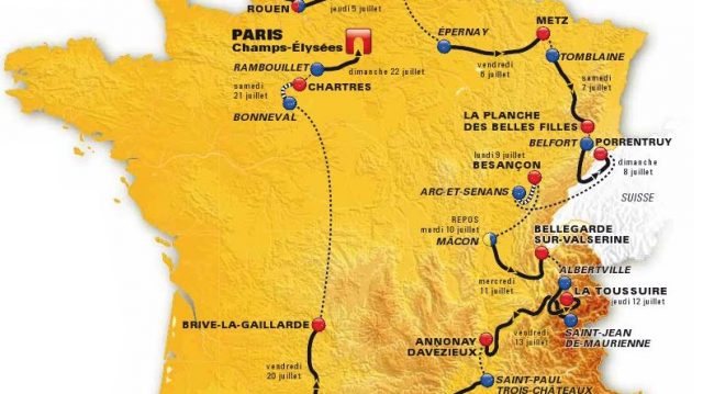 Tour de France 2012 : le parcours "officiel" 