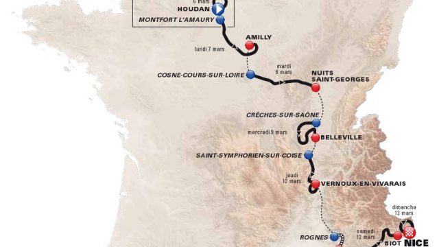 Paris-Nice 2011 : le parcours 