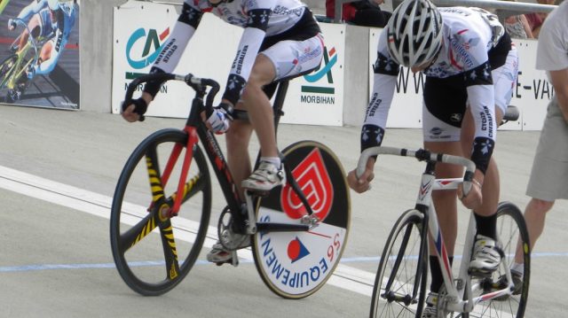 Morbihan piste  Vannes : Guillo et Leblanc avant la pluie