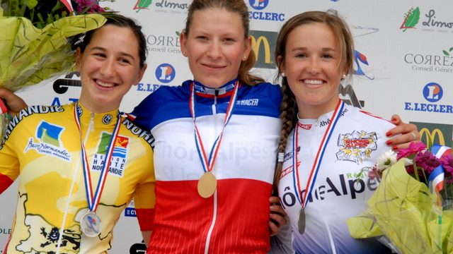 Favre championne de France CLM Juniors dames