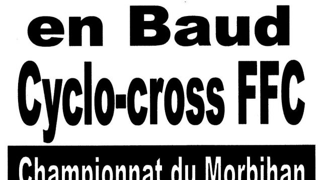 Baud : Championnat 56 de Cyclo-cross, le 8 Novembre.