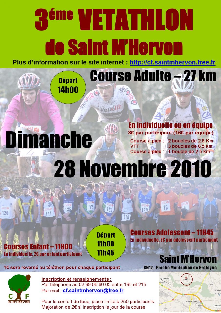 Vtathlon de Saint M'Hervon le 28 novembre 