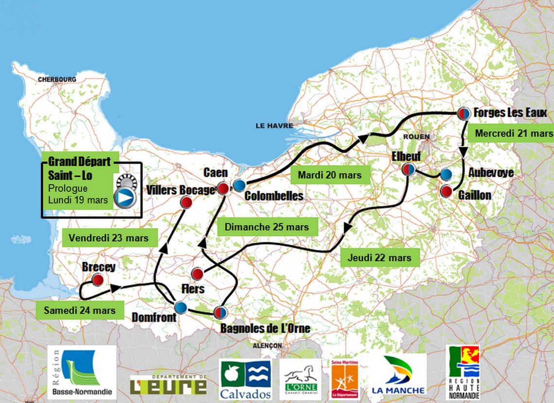 Le parcours du Tour de Normandie boucl