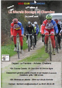 La Marais Bocage et Chemins cadets  dbut avril  Challans (85)