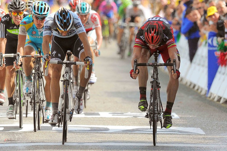 Evans en puncheur au sommet de Mur-de-Bretagne 