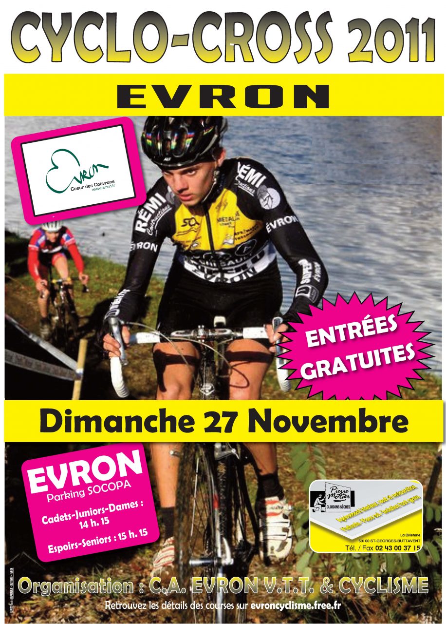 Cyclo-cross d'Evron (53) : les engags   