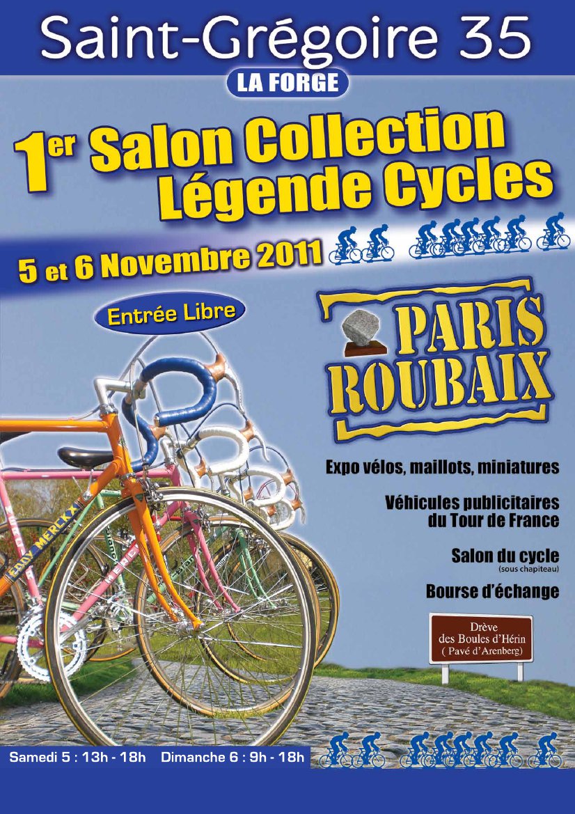  Salon Collection Lgende Cycles  Saint-Grgoire (35) : Paris - Roubaix sous les pavs bretons