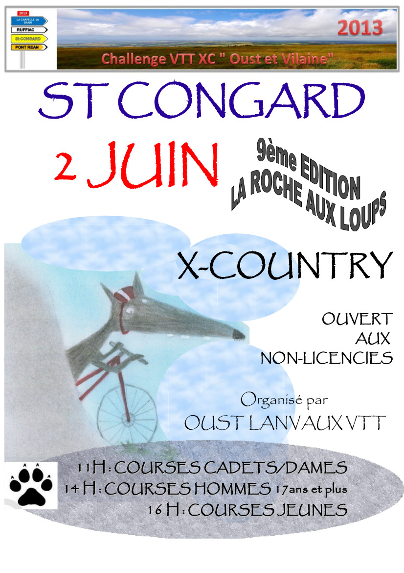 9me dition de La Roche aux Loups VTT  Saint-Congard (56) dimanche 