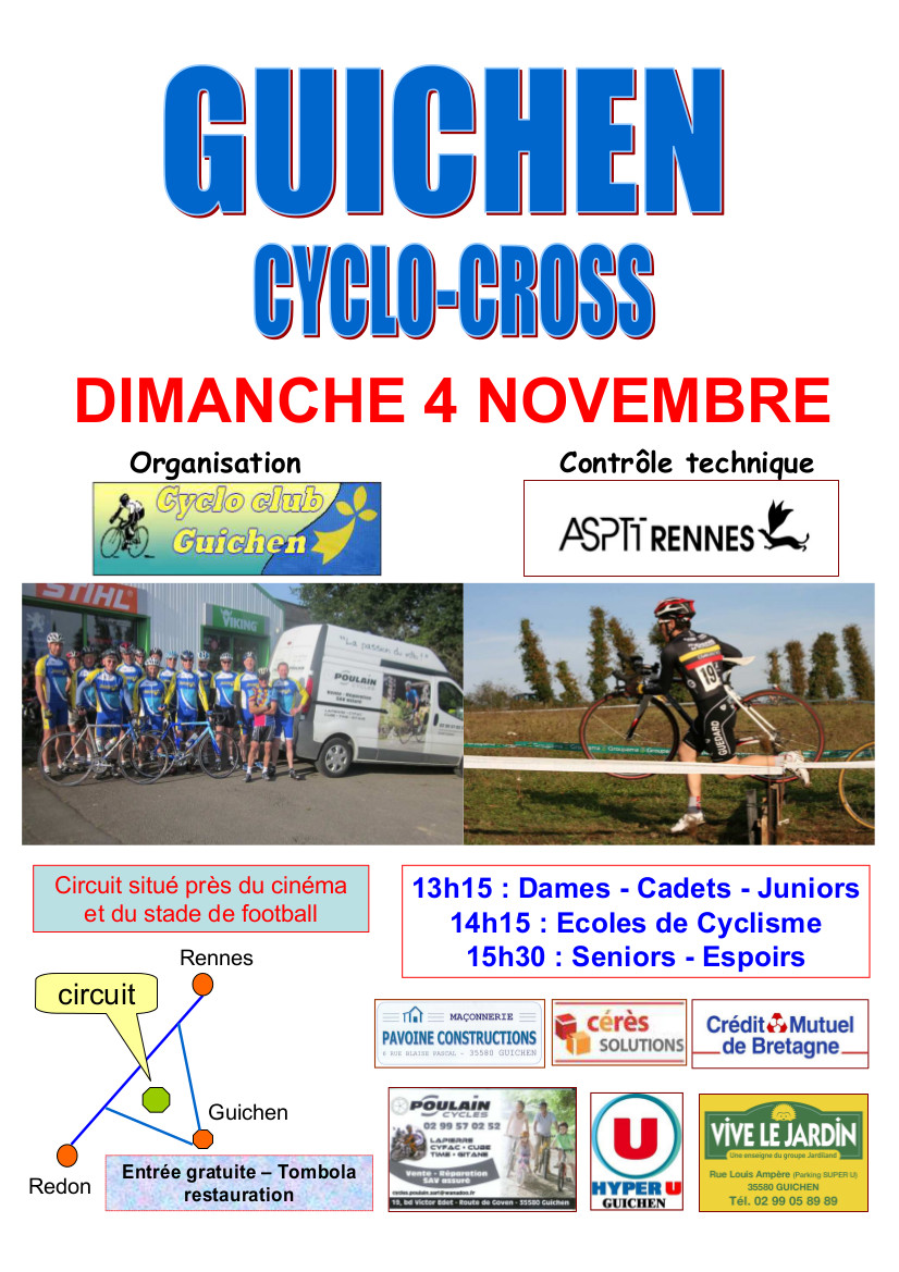 Le cyclo-cross fait son retour  Guichen !