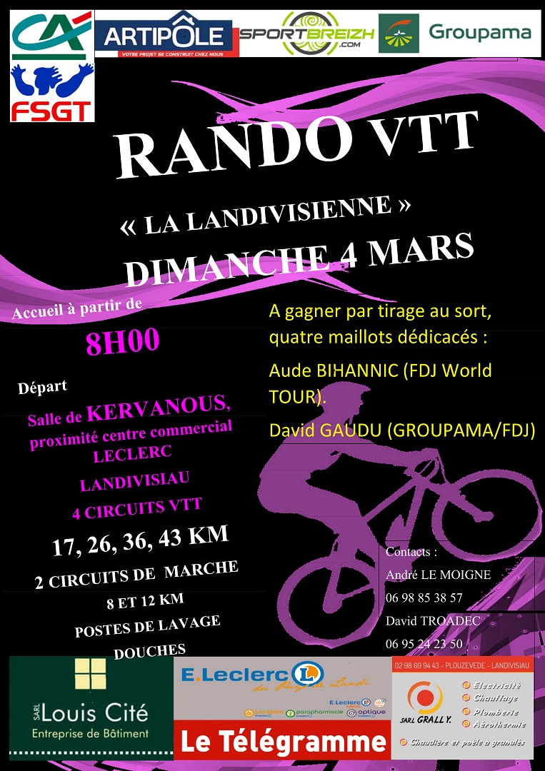 2me dition de La Landivisienne VTT, le 4 mars 