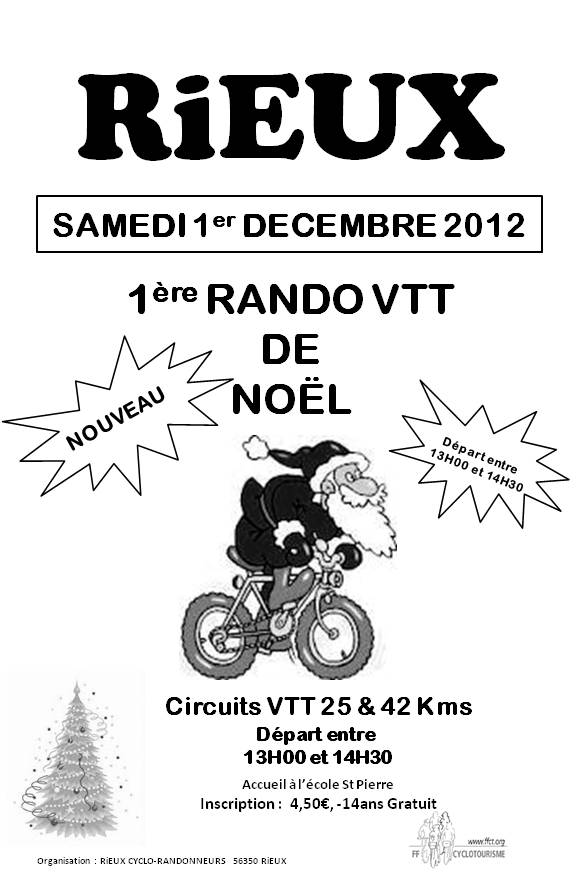 1re Rando VTT de Nol ce samedi  Rieux (56)  