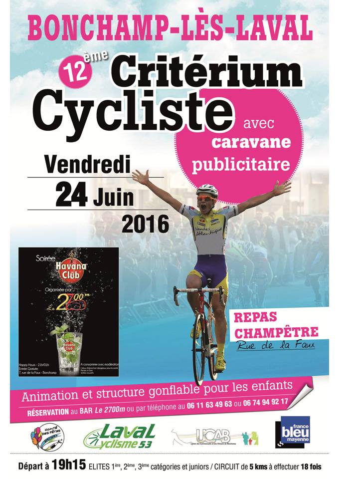 Bonchamp-ls-Laval (53) :12 dition du criterium,le 24 juin 