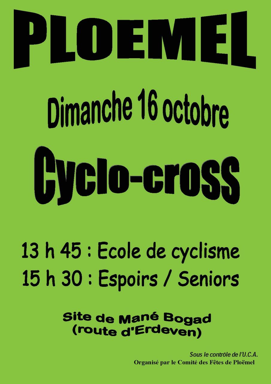 Ploemel (56) : cyclo-cross ce dimanche