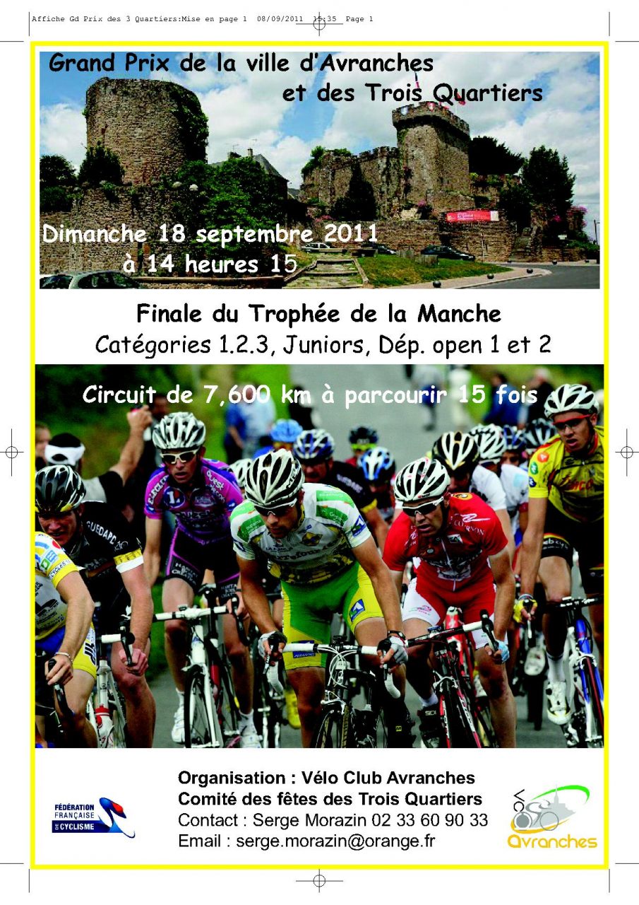 Grand Prix de la Ville d'Avranches dimanche