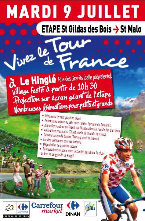 Le Hingl fte le passage du Tour de France