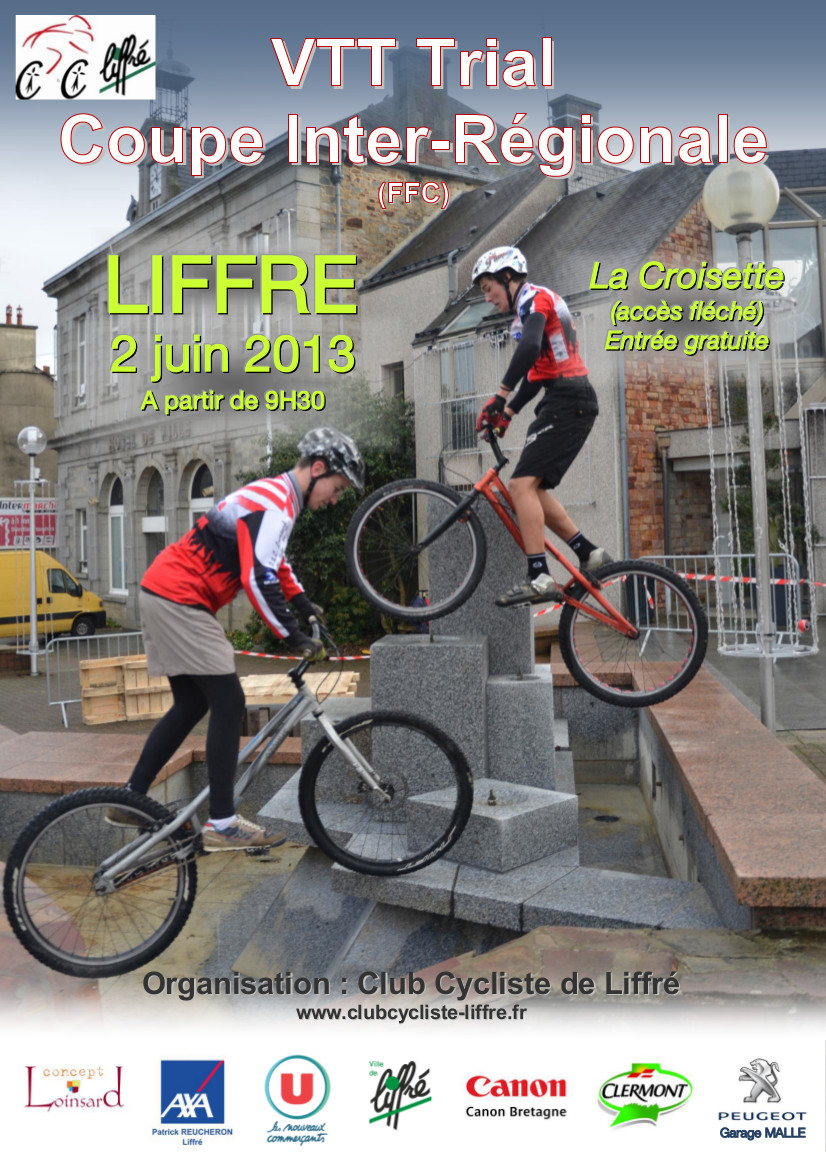 Coupe Interrgionale Ouest de VTT Trial  Liffr (35) dimanche  