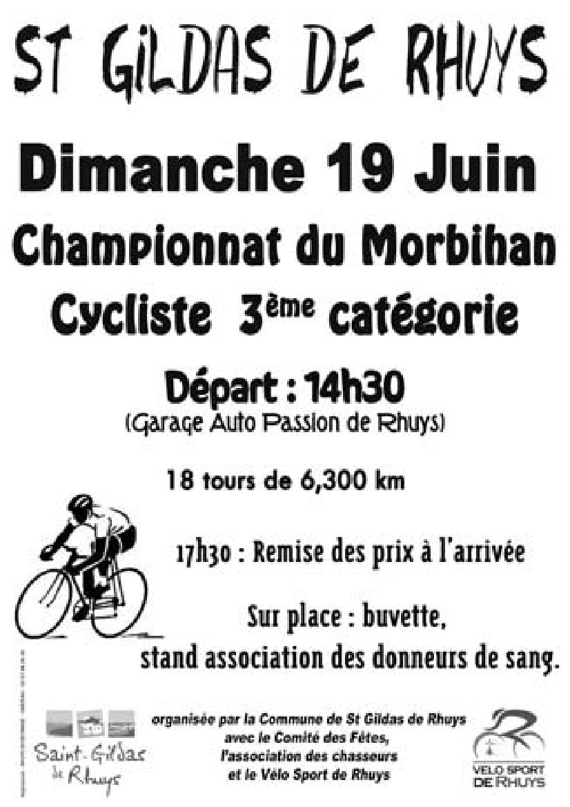 Championnat du Morbihan des 3e catgories  Saint-Gilas de Rhuys dimanche 
